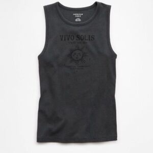 American Eagle Gray Sleeveless Top